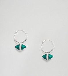 Серебряные серьги с камнями ASOS DESIGN - Серебряный