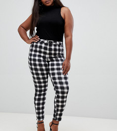 Джинсы в клетку с завышенной талией ASOS DESIGN Curve - Мульти