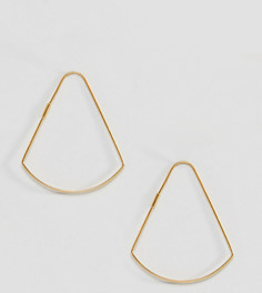 Серьги из позолоченного серебра изогнутой треугольной формы ASOS DESIGN - Золотой
