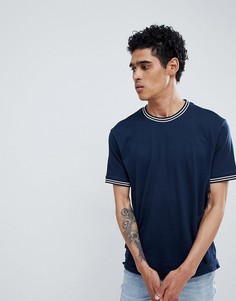 Футболка с полосками Brave Soul - Темно-синий