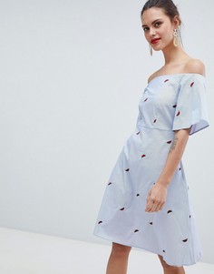 Платье с открытыми плечами Closet London - Мульти