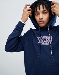 Худи свободного кроя Tommy Jeans - Темно-синий
