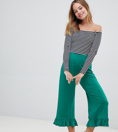 Брюки с оборками по краям ASOS DESIGN - Зеленый