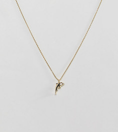 Позолоченное ожерелье с подвеской в виде дельфина Orelia - Золотой