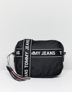 Сумка для фотоаппарата с фирменной лентой Tommy Jeans - Черный