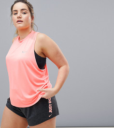 Розовая майка Nike Running Plus Dry Miler - Розовый