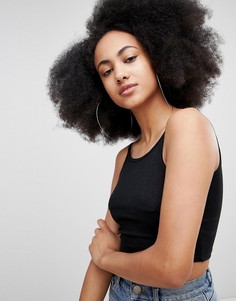 Кроп-топ в рубчик Pull&amp;Bear - Черный Pull&Bear