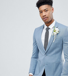 Полушерстяной супероблегающий блейзер ASOS DESIGN Tall Wedding - Синий