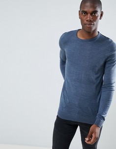 Threadbare Basic Soft Touch Crew Neck Jumper - Синий