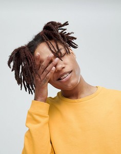 Желтый oversize-свитшот с двойным воротником ASOS DESIGN - Желтый