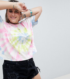 Футболка с пастельным принтом тай-дай ASOS DESIGN Curve - Мульти