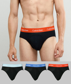 Набор из 3 эластичных хлопковых трусов Calvin Klein - Черный