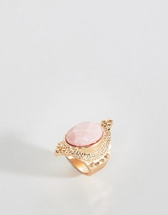 Кольцо с полудрагоценным камнем ASOS DESIGN - Золотой