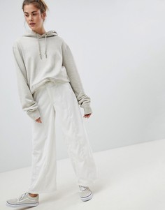 Широкие вельветовые брюки Pull&amp;Bear - Белый Pull&Bear