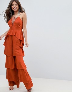 Комбинезон со шнуровкой ASOS DESIGN - Черный