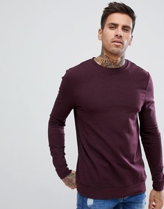 Бордовый обтягивающий свитшот ASOS DESIGN - Красный