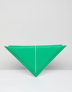 Треугольный клатч ASOS DESIGN - Зеленый