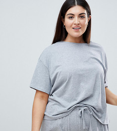 Комбинируемая пижамная футболка ASOS DESIGN Curve - Серый