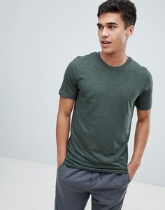 Меланжевая футболка Selected Homme Perfect - Зеленый