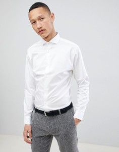 Приталенная строгая рубашка с широким воротником Selected Homme - Белый