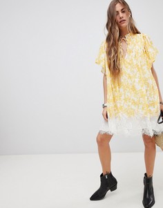 Платье-туника с принтом Free People Marigold - Белый