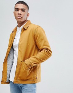 Куртка горчичного цвета с вельветовым воротником Pull&amp;Bear - Рыжий Pull&Bear