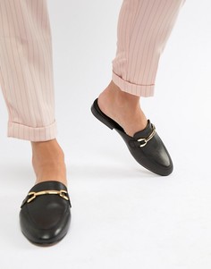 Кожаные лоферы ASOS DESIGN - Черный