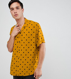 Oversize-рубашка горчичного цвета в горошек ASOS DESIGN Tall - Желтый
