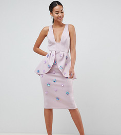 Платье-футляр с отделкой ASOS DESIGN Tall - Фиолетовый