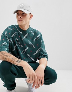 Oversize-футболка с принтом и укороченными рукавами ASOS DESIGN - Зеленый