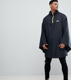 Черное пончо с молнией 1/4 и большим логотипом на спине ellesse - Черный