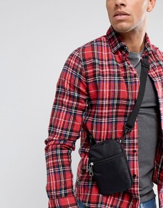 Черная сумка через плечо boohooMAN - Черный