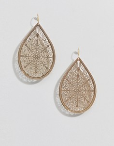 Золотистые серьги ASOS DESIGN - Золотой