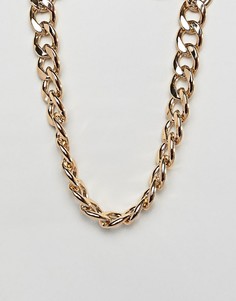 Золотистое массивное ожерелье-цепочка ASOS DESIGN - Золотой