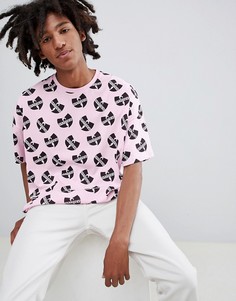 Oversize-футболка с принтом Wu Tang ASOS DESIGN - Розовый