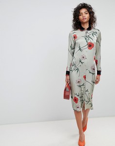 Платье-рубашка с длинными рукавами и цветочным принтом Ghost - Мульти