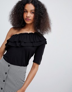 Топ на одно плечо Monki - Черный