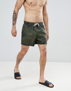 Зеленые шорты для плавания с камуфляжным принтом Abercrombie &amp; Fitch - 5 дюймов - Зеленый