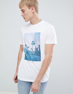Белая футболка с принтом New Look - Белый