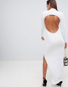 Платье макси с открытой спиной ASOS DESIGN - Белый