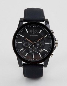 Часы с кожаным ремешком Armani Exchange AX1326 Outerbanks - Черный
