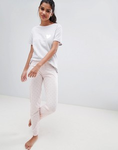 Пижамный комплект с принтом New Look - Розовый