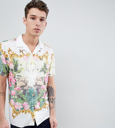 Oversize-рубашка с принтом слонов ASOS DESIGN Tall - Белый