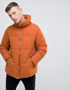 Оранжевая дутая куртка Pull&amp;Bear - Оранжевый Pull&Bear