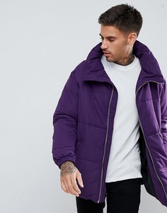 Фиолетовая дутая куртка Pull&amp;Bear - Фиолетовый Pull&Bear