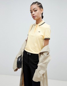 Футболка-поло с контрастным воротником Fred Perry - Желтый