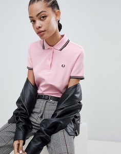 Футболка-поло с контрастным воротником Fred Perry - Розовый