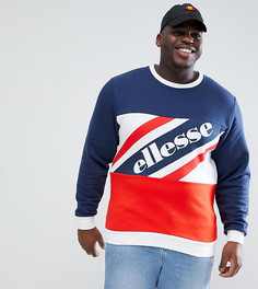 Темно-синий свитшот с логотипом ellesse PLUS - Темно-синий