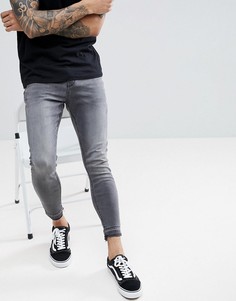 Серые джинсы супероблегающего кроя Pull&amp;Bear - Серый Pull&Bear