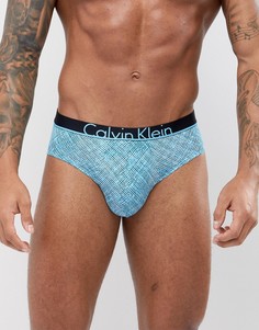 Хлопковые трусы с принтом Calvin Klein ID - Синий